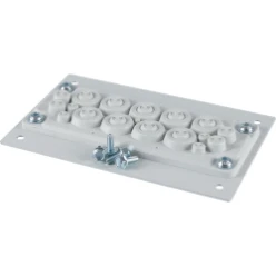 Flensplaat, F3A, IP55, metaal, 2K-doorsteek, 9x 18-30mm, 4x 10-15mm, 4