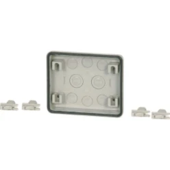Flens, doordrukgaten 6x M20, 2x M25/16, HxBxD=116x250x23mm