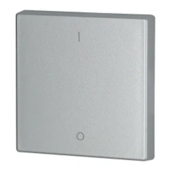 Schakelwip 1V, mat zonder LED, zilver, 1/0