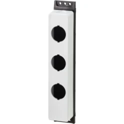 Opbouwkast vlak, grijs, 3 inbouwplaatsen, 3 x M30
