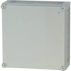 Kast Ci, HxBxD=375x375x150mm, deksel Ral7035, metr.doordrukgaten
