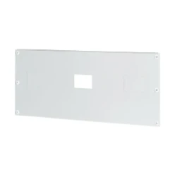 Frontplaat, plaatstaal, 2xNZM3, vert.aansl., HxB=500x600mm, grijs