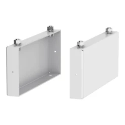 Zijplaten voor sokkel, HxD=100x250mm, wit (RAL 9016), stapelbaar, voor
