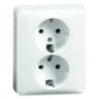 Wandcontactdoos STANDARD Peha 80.6512 W WCD RA INB 2V CR STEEK 00482921