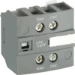Hulpcontactblok Magneetschakelaar / AF ABB Componenten CA4-11ERT is een 2-polig frontgemonteerd hulpcontactblok, uitgerust met schroefaansluitklemmen voor aansluiting met ringkabelschoenen. De uitvoering CA4-..E biedt een klemmenindeling die overeenkomt m