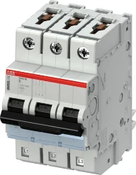 Installatieautomaat 3 polig, D kar.,6A, 10kA