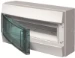 Groepenkast, leeg MISTRAL65 ABB Componenten Verdeelkast opbouw, 18mod, transp.deur, GWT750, IP65, RAL7035, Mistral 1SL1213A00