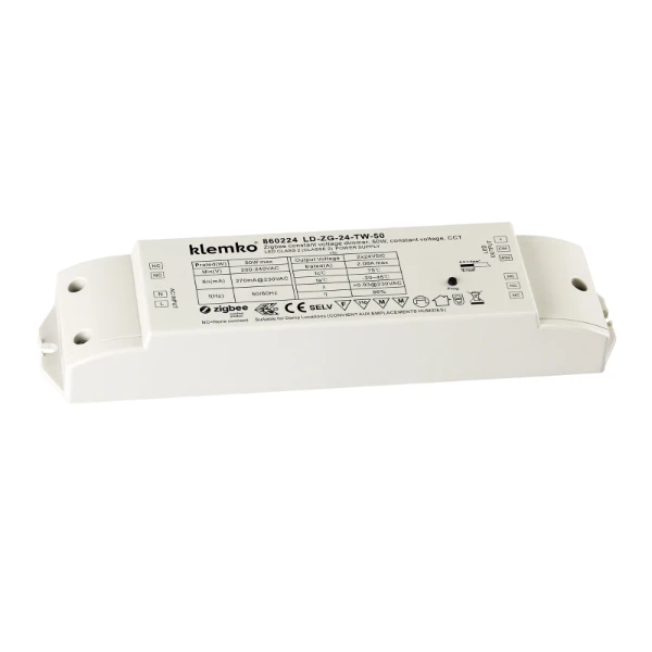 Lumiko led driver IP20 constante spanning 24V, 50W, Zigbee, Tunable White, dimbaar | 860224