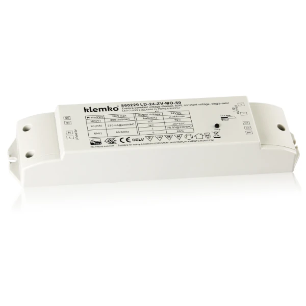 Lumiko led driver IP20 constante spanning 24V, 50W, Z-wave, dimbaar | 860229