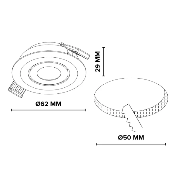 Lumiko Siena COB richtbare ledspot RVS 316, IP55, 3.1W, 350mA, 3000K