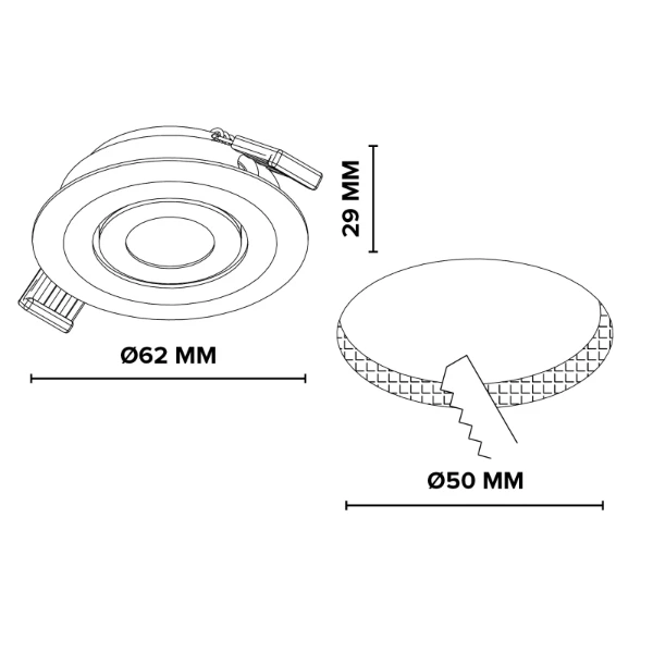 Lumiko Siena COB richtbare LED spot zwart 3,1W, 350mA 4000K