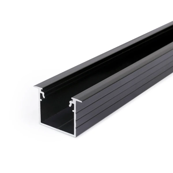 Profiel 20, inbouw, zwart, 2 meter