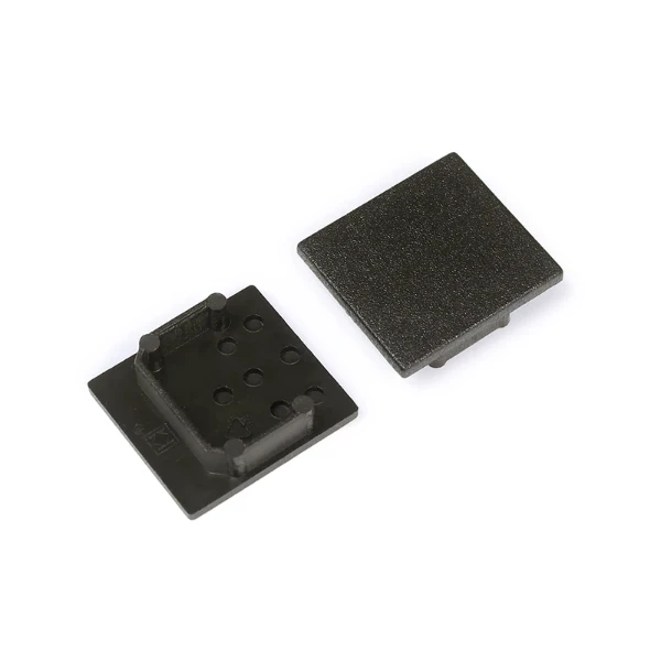 Eindkap voor Profiel 20 opbouw, zwart