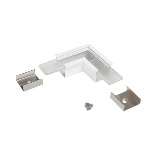 Profiel 20 opbouw hoek 90 graden, wit