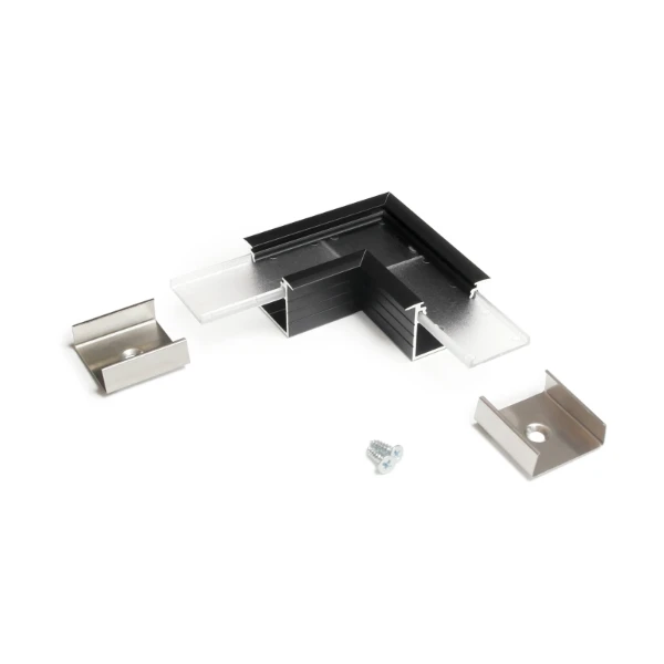 Profiel 20 opbouw hoek 90 graden, zwart