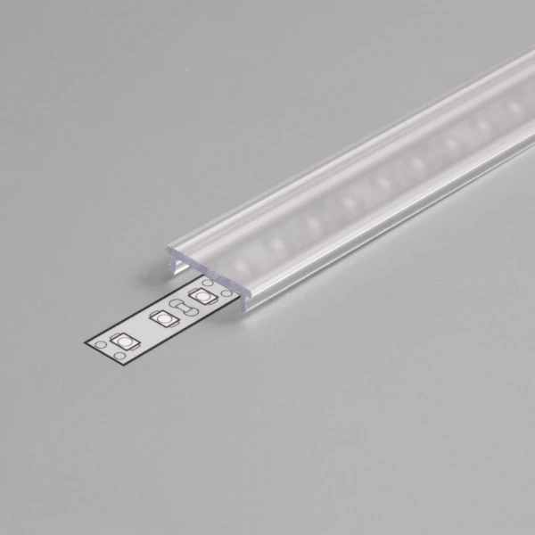 Profiel afdekking F klik transparant, 2 meter