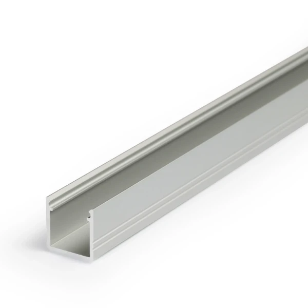 Profiel 10 opbouw 1 meter grijs geschikt voor cob ledstrips van 8mm voor een homogeen lichtbeeld