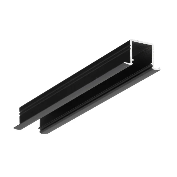 Profiel 10 inbouw 1 meter zwart geschikt voor cob ledstrips van 8mm voor een homogeen lichtbeeld