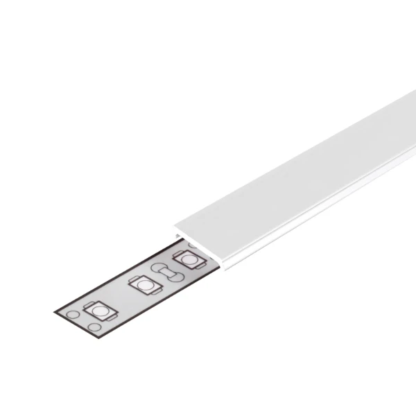 Profiel afdekking C2 klik, opaal, 1 meter voor Prof 10 op- en inbouw