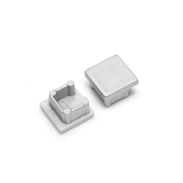 Eindkap voor Profiel 10 opbouw zilvergrijs (2 stuks)