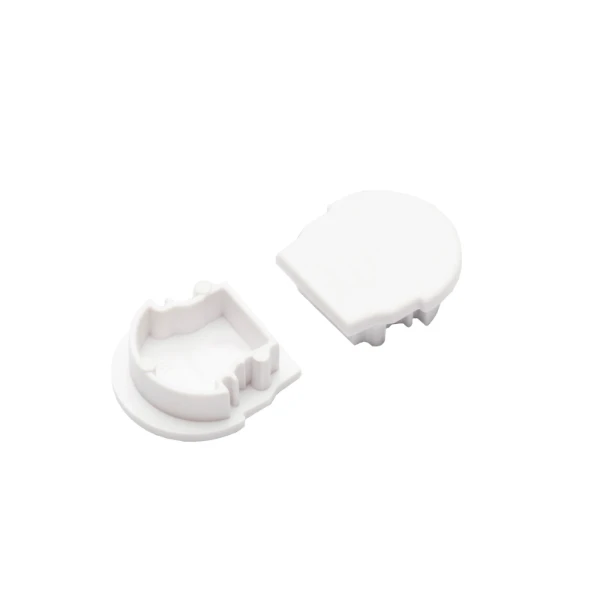 Eindkap voor Profiel 12 opbouw met afdekking D wit (2 stuks)