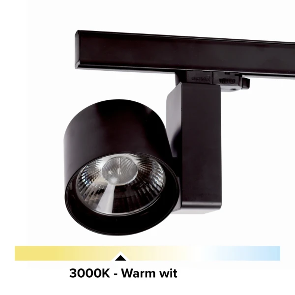 B-Railspot zwart, 33W, 3500 lumen, 3000K, 30°