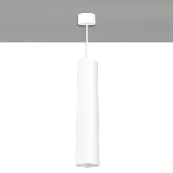 Cilindervormig pendel armatuur, voor Lumiko LED modules, wit