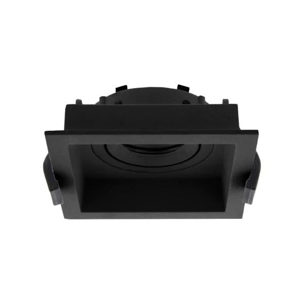 Vierkant verzonken armatuur voor Lumiko modulair, zwart, richtbaar
