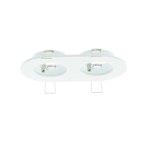 Verona inbouwarmatuur, ovaal, 2voudig, 80x142mm, wit