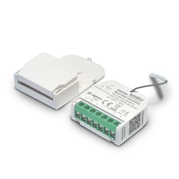 Lumiko Inbouw dimmer Zigbee, faseafsnijding, 1-200W LED, puls/ draadloos | 890105