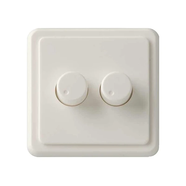 Lumiko afdekking voor de duo led dimmer Peha RAL9010 wit | 891210