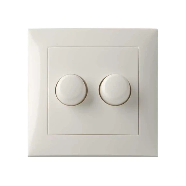 Lumiko afdekking voor de duo led dimmer Berker RAL9010 wit | 891214