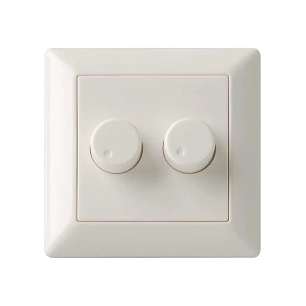 Lumiko afdekking voor de duo led dimmer Gira RAL9010 wit | 891216