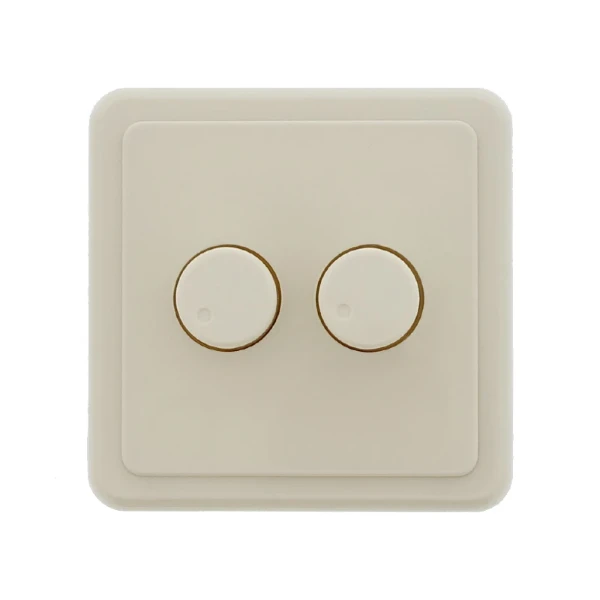 Lumiko afdekking voor de duo led dimmer Peha RAL1013 crème | 891220