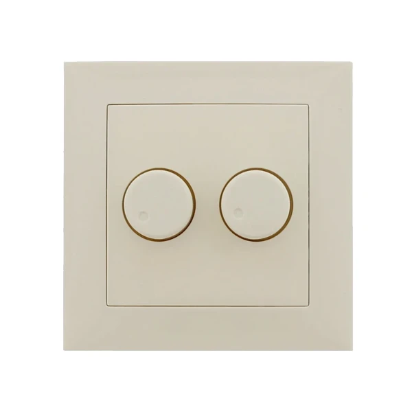 Lumiko afdekking voor de duo led dimmer Berker RAL1013 crème | 891224