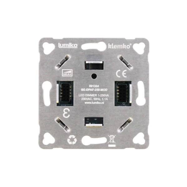 Lumiko Modulaire 2-draads fase-afsnijding (RC) inbouw dimmer 1 - 250VA | 891324